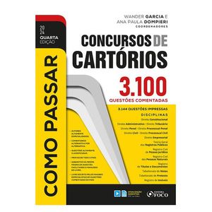 COMO PASSAR EM CONCURSOS DE CARTORIOS - 3.100 QUESTOES COMENTADAS