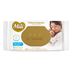 TOALHA UMEDECIDA INFANTIL MILI LOVE CARE 100UN