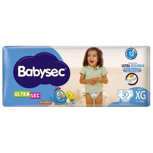 FRALDA BABYSEC ULTRA GALINHA PINTADINHA XG 30UN