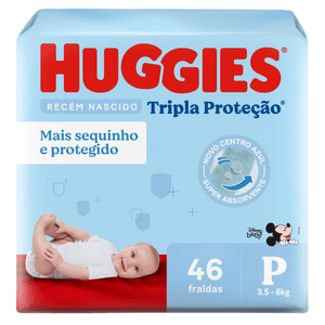 FRALDA HUGGIES TRIPLA PROTEÇAO MEGA P 46UN