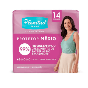 PROTETOR PARA INCONTINENCIA PLENITUD FEMME MEDIO 14UN