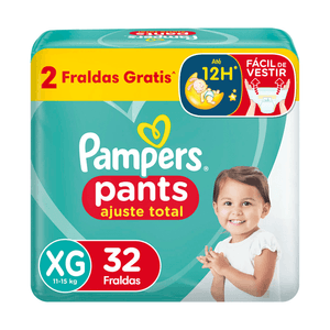 FRALDA PAMPERS PANTS XG 32UN