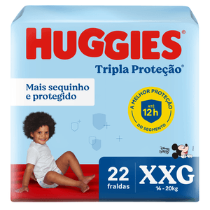 FRALDA HUGGIES TURMA DA MONICA TRIPLA PROTEÇAO XXG 22UN