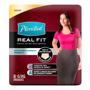 ROUPA INTIMA DESCARTAVEL PLENITUD ACTIVE FIT MULHER G/XG 8UN