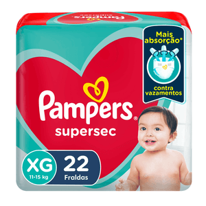 FRALDA PAMPERS SUPERSEC XG 22UN