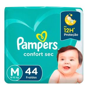 FRALDA PAMPERS CONFORT SEC M 44UN