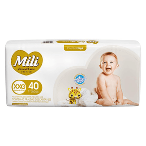 FRALDA INFANTIL MILI LOVECARE MEGA XXG 40UN