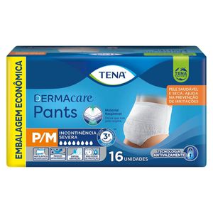 ROUPA INTIMA DESCARTAVEL TENA PANTS DERMACARE P/M 16UN
