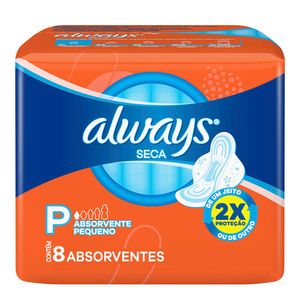 ABSORVENTE ALWAYS SUPER PROTEÇAO MALHA SECA COM ABAS 8UN