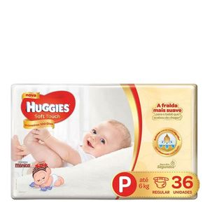 FRALDA HUGGIES TURMA DA MONICA PRIMEIROS 100DIAS P 36UN