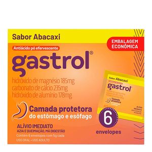 GASTROL ABACAXI EFERVESCENTE 6ENVELOPE 5G
