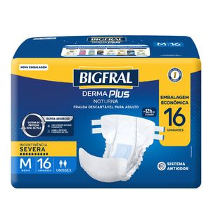 FRALDA BIGFRAL DERMAPLUS NOTURNA M 16UN