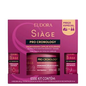 KIT EUDORA SIAGE PRO CRONOLOGY HIDRATAÇAO+NUTRIÇAO+RECONST