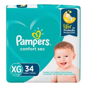 FRALDA PAMPERS CONFORT SEC XG 34UN