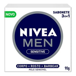 NIVEA SABONETE MEN 3EM1 SENSITIVE 90G