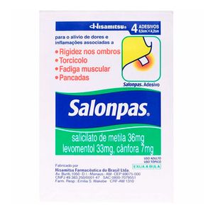 SALONPAS EMPLASTRO PEQUENO (6,5X4,2CM) 4UN