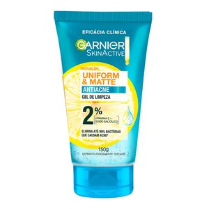 GARNIER SKIN ACTIVE GEL DE LIMPEZA FACIAL UNIFORM MATTE 150G