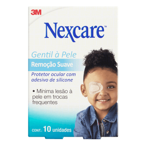 PROTETOR OCULAR NEXCARE INFANTIL REMOÇAO SUAVE 10UN