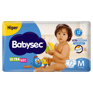 FRALDA BABYSEC ULTRA GALINHA PINTADINHA M 72UN