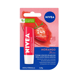 NIVEA PROTETOR LABIAL FRUITY SHINE MORANGO 4,8G