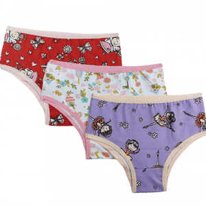 Calcinha Kellynha 745 Juvenil Estampada em Algodão Kit C/3