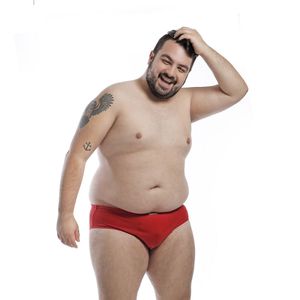 Cueca Nawes Slip Tam. Especial em Algodão Canelada na Lateral N21 Kit C/3