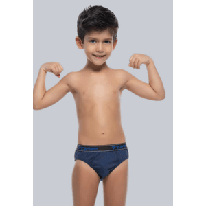 Cueca Torp Infantil Slip em Algodão 7205 Kit C/3