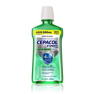 CEPACOL ENXAGUATORIO BUCAL MENTA SEM ALCOOL L500P350ML