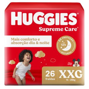 FRALDA HUGGIES SUPREME CARE TURMA DA MONICA XXG 26UN