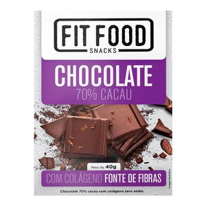 FIT FOOD CHOCOLATE 70% CACAU COM COLAGENO 40G