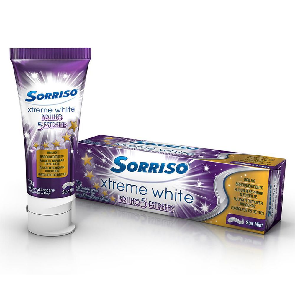 Creme Dental Sorriso Xtreme White Brilho 5ESTRELAS Star Mint