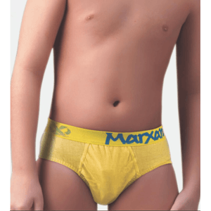 Cueca Marxan Infantil Slip em Algodão com Elástico Exposto 73 Kit C/3