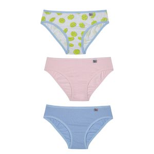 Calcinha DelRio Infantil 51309 Kit C/3