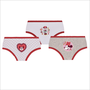 Calcinha Lupo Disney Minnie Infantil 18200-089 Kit C/3