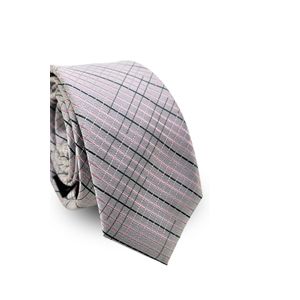 Gravata Slim Jacquard Poliéster Pierre Cardin Listras Lilás Prata