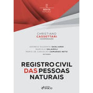 COLECAO CARTORIOS - REGISTRO CIVIL DAS PESSOAS NATURAIS
