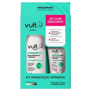 KIT VULT HIDRALURONICO GLICERINA CORPO+MAOS