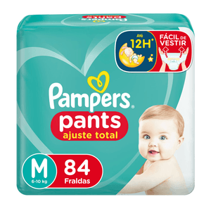 FRALDA PAMPERS AJUSTE TOTAL PANTS 84UN