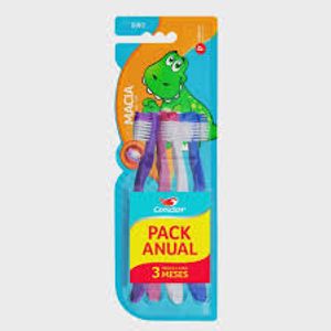ESCOVA DENTAL INFANTIL CONDOR DINOSSAURO MACIA 4UN