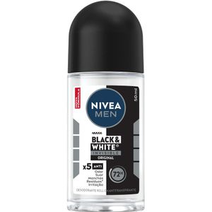 NIVEA DESODORANTE ROLL ON INVISIBLE BLACK WHITE FOR MEN 50ML