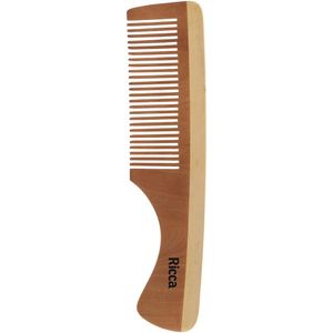 PENTE DE MADEIRA DENTES FINOS PARA CABELOS RICCA 1UN