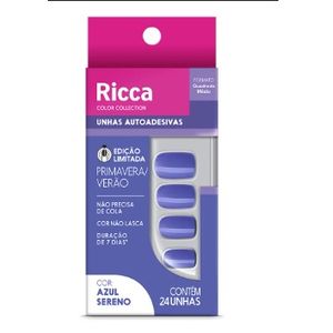 UNHAS AUTOADESIVAS AZUL SERENO RICCA 1UN