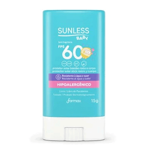 SUNLESS PROTETOR SOLAR FPS60 BABY BASTAO 15G