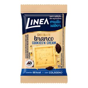 LINEA CHOCOLATE BRANCO COM COLAGENO COOKIES CREAM ZERO 13G
