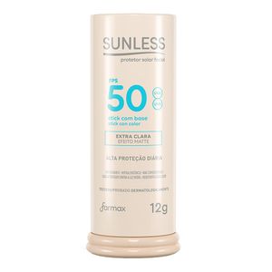SUNLESS PROTETOR SOLAR FPS50 STICK EXTRA CLARA 12G