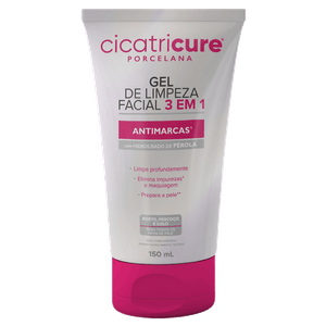 CICATRICURE PORCELANA 3EM1 GEL DE LIMPEZA FACIAL 150ML