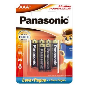 PILHA ALCALINA PANASONIC PALITO AAA 6UN