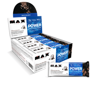 POWER PROTEIN BAR MAX TITANIUM CHOCOLATE COM COCO 41G