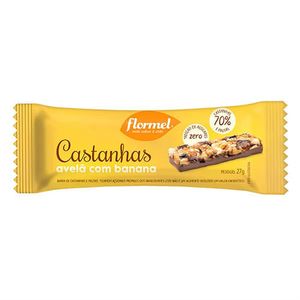 BARRA DE CASTANHAS AVELA COM BANANA FLORMEL ZERO AÇUCAR 27G