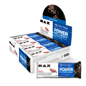 POWER PROTEIN BAR MAX TITANIUM MORANGO SENSATION 90G